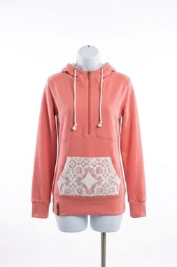 NEW AMPERSAND AVE halfzip hoodie in burning love